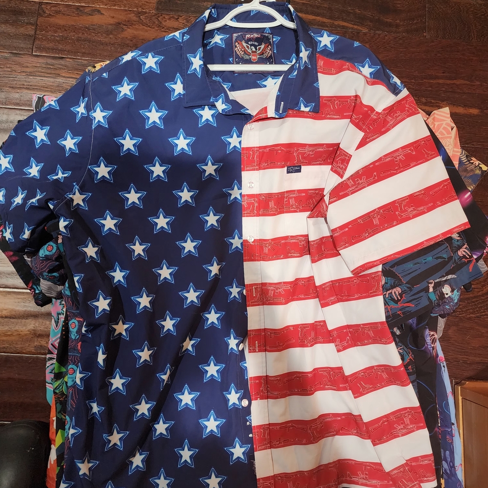 Men's Star and Stripe Button Down Shirt